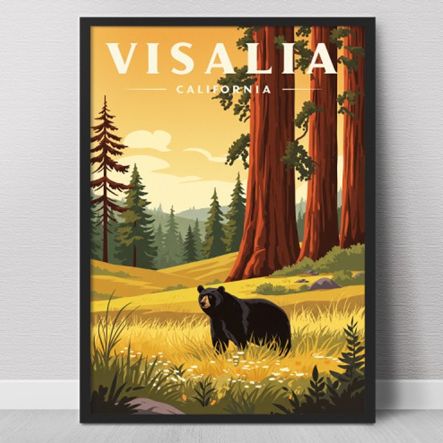 Affiche Visalia Californie vintage (Créateur téléchargé)