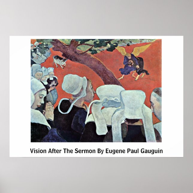 Affiche Vision Après Le Sermon Par Eugene Paul Gauguin (Devant)