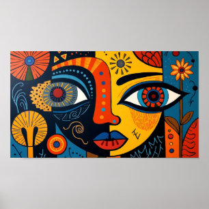 Affiche Vision cosmique : Yeux abstraits de l'univers