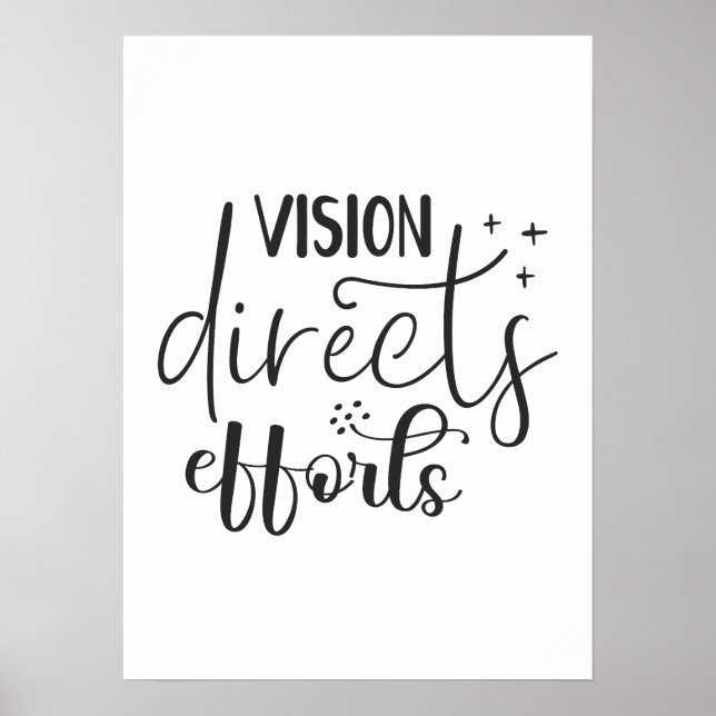 Affiche Vision Oriente Les Efforts - Succès Motivation De  (Devant)