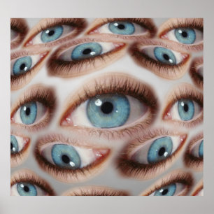 Affiche Vision psychédélique : illusion de l'oeil Abstrait