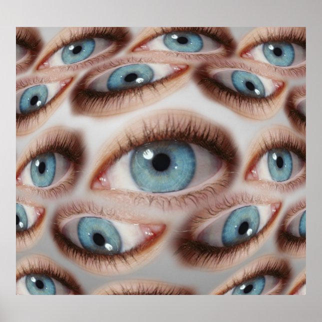 Affiche Vision psychédélique : illusion de l'oeil Abstrait (Devant)