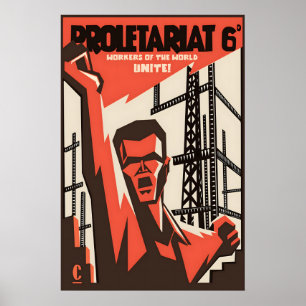 Affiche Vision révolutionnaire icône de la propagande comm
