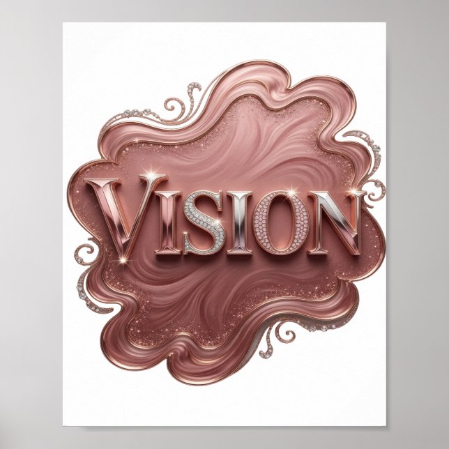 Affiche VISION Rose Iconique (Devant)