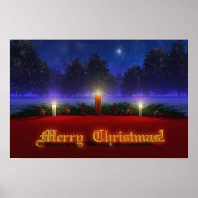 Affiche Visions lumineuses Noël Imprimer (Devant)