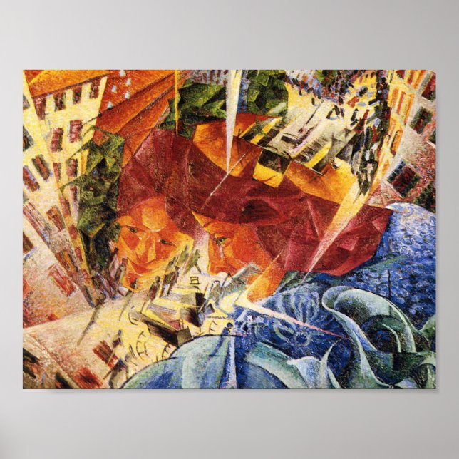 Affiche Visions simultanées Umberto Boccioni, 1912 (Devant)