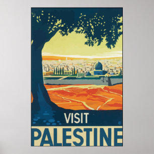 Affiche Visit Palestine, Vintage
