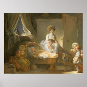 Affiche Visit to the Nursery - Jean Fragonard Fine Art