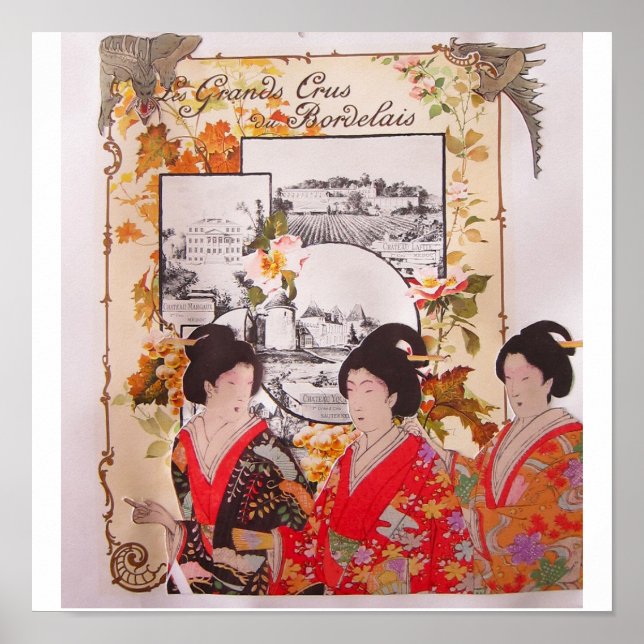Affiche Visite de l'agence de tourisme - art du collage (Devant)