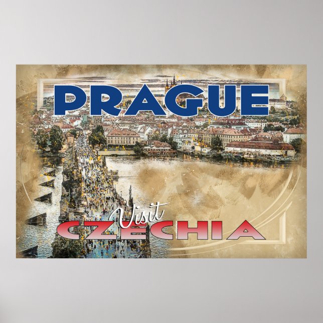 Affiche Visite de Prag Czechia (Devant)