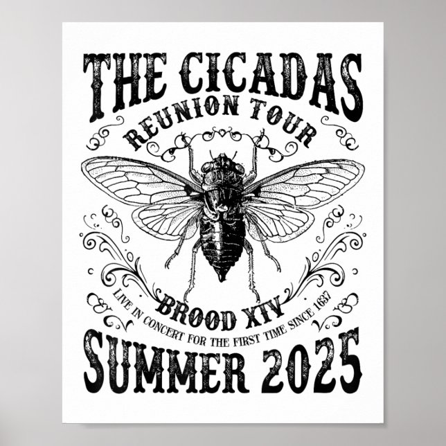 Affiche Visite de réunion du Cicadas Brood Xiv (Devant)