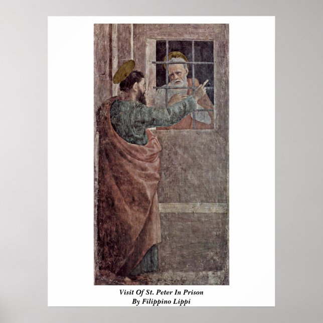 Affiche Visite De Saint Pierre En Prison Par Filippino Lip (Devant)