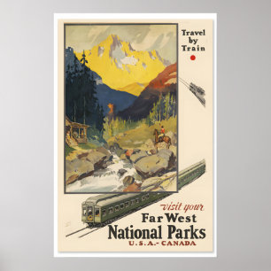 Affiche Visite des parcs nationaux de l'extrême ouest dans