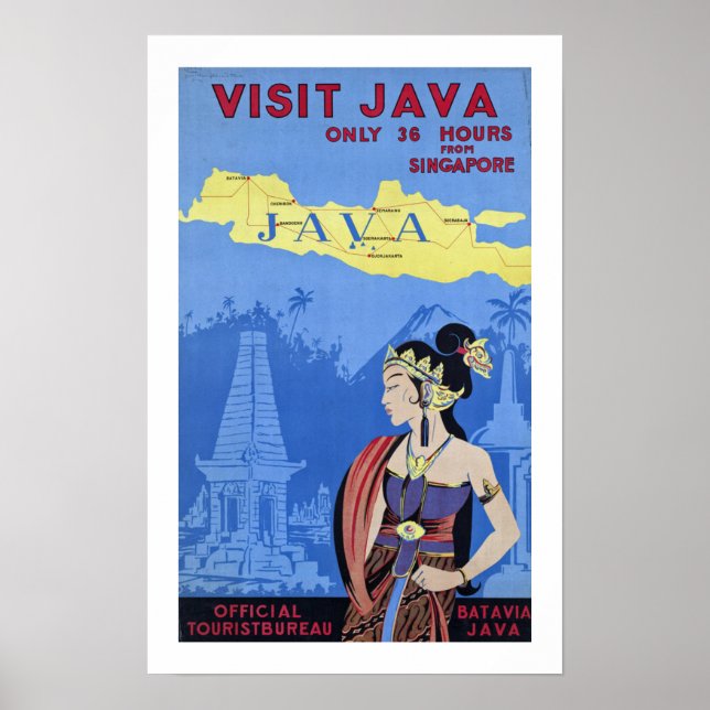Affiche Visiter Java (Devant)