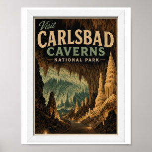 Affiche Visiter le voyage au parc national de Carlsbad Cav
