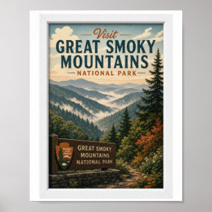 Affiche Visiter le voyage au parc national des Great Smoky