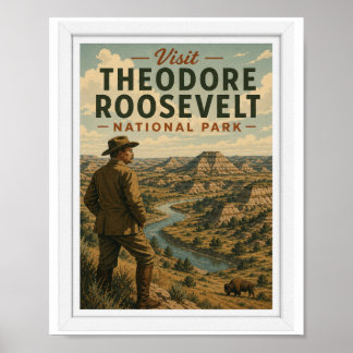 Affiche Visiter le voyage au parc national Theodore Roosev