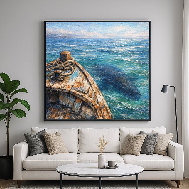Affiche Visiteur sous-marin - Art de style peinture pastel (Créateur téléchargé)