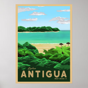 Affiche Visitez Antigua