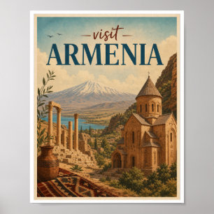 Affiche Visitez Armenia Travel Vintage