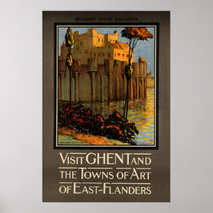 Affiche Visitez Gand et les Villes d'Art de Flandre orient
