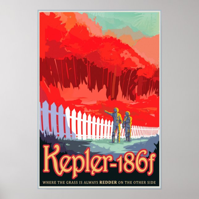 Affiche VISITEZ KEPLER-186f NASA JPL Visions Of The Future (Devant)