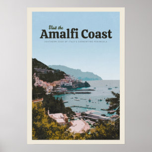 Affiche Visitez la côte amalfitaine
