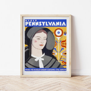 Affiche Visitez la Pennsylvanie   Vintage voyage