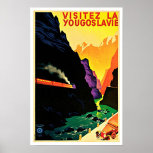 Affiche Visitez La Yougoslavie Vintage voyage