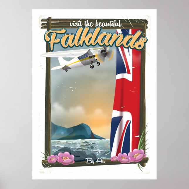 Affiche Visitez l'affiche de voyage Beautiful Falklands (Devant)