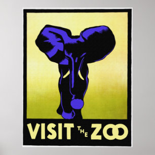 Affiche Visitez l'affiche de zoo