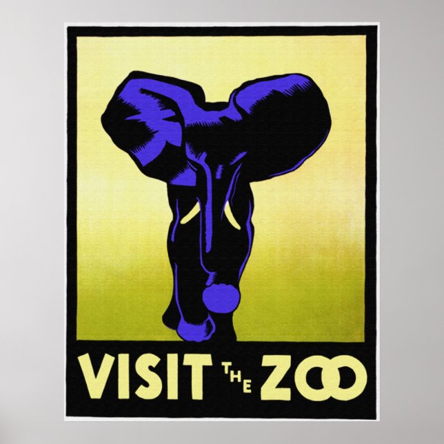 Affiche Visitez l'affiche du zoo (Devant)