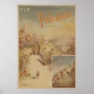 Affiche Visitez l'affiche vintage de la Palestine