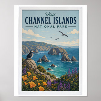 Affiche Visitez le parc national de Channel Islands Voyage