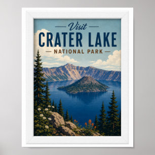 Affiche Visitez le parc national de Crater Lake Voyage Vin
