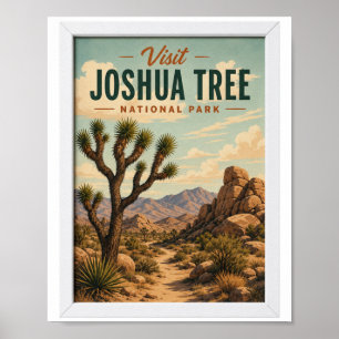 Affiche Visitez le parc national de Joshua Tree Voyage Vin