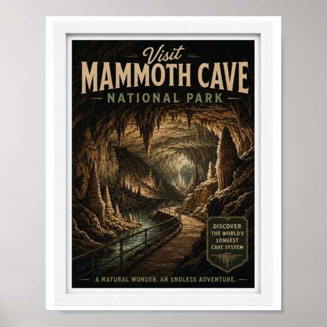 Affiche Visitez le parc national de Mammoth Cave Voyage Vi (Devant)