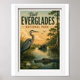 Affiche Visitez le parc national des Everglades Voyage Vin