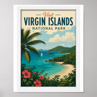 Affiche Visitez le parc national des îles Vierges Voyage V