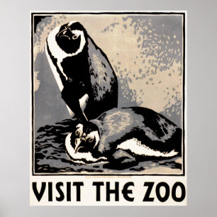 Affiche Visitez le zoo - Penguin WPA