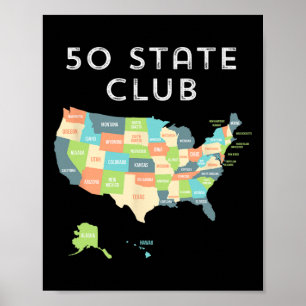 Affiche Visitez les 50 États Chemises