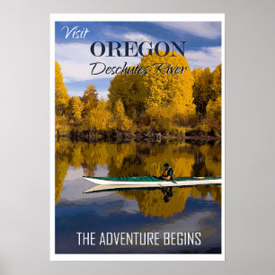 Affiche Visitez l'Oregon, Deschutes River,