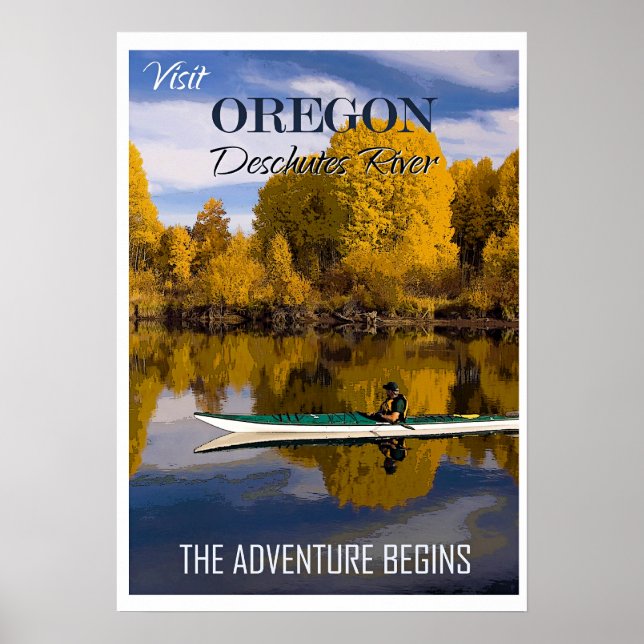 Affiche Visitez l'Oregon, Deschutes River, (Devant)