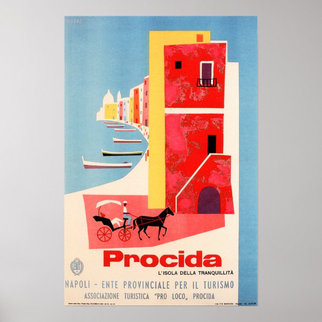 Affiche Visitez PROACDI Naples Coast South ITALIE ENIT Tra (Devant)