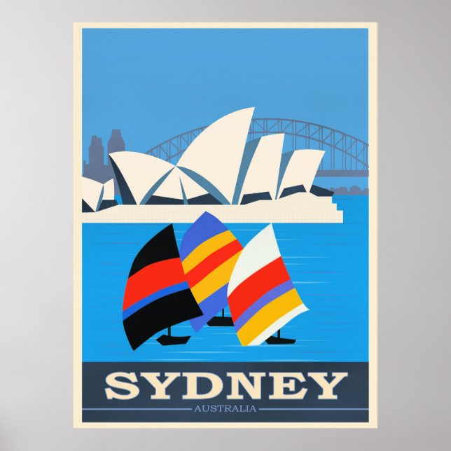 Affiche Visitez Sydney, Australie (Devant)