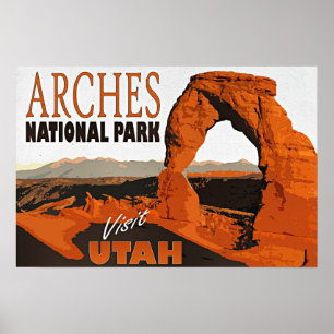 Affiche Visitez Utah, Parc national des Arches,