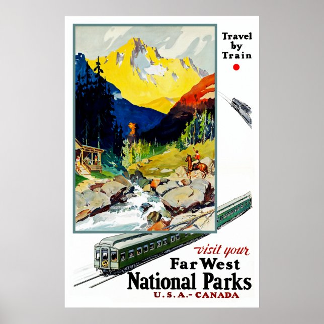 Affiche Visitez Vos Parcs Nationaux Far West (Devant)