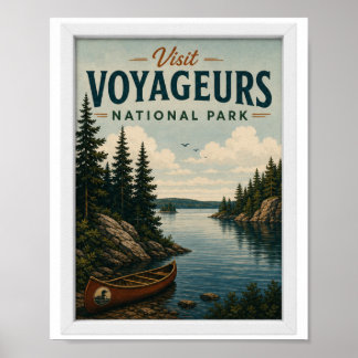 Affiche Visitez Voyageurs National Park Voyage Vintage