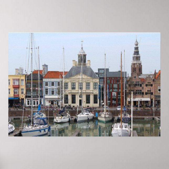 Affiche Vissershaven View, Vlissingen, Pays-Bas (Devant)