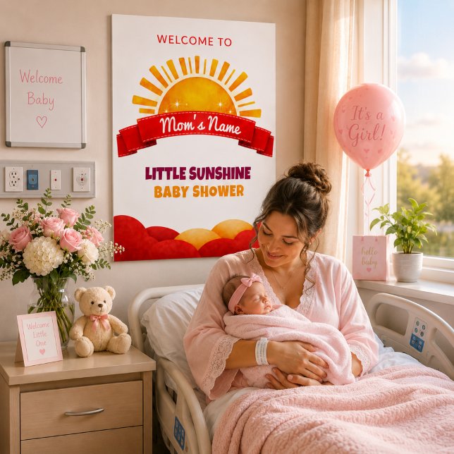 Affiche Visuel de mur de chambre de bébé au soleil jaune d (Créateur téléchargé)